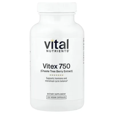 Vital Nutrients, Vitex 750, 750 мг, 120 веганских капсул