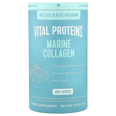 Vital Proteins, морской коллаген, без добавок, 221 г (7,8 унции)