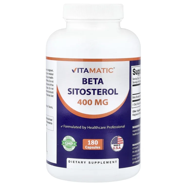 Vitamatic, Бета-ситостерол, 400 мг, 180 капсул