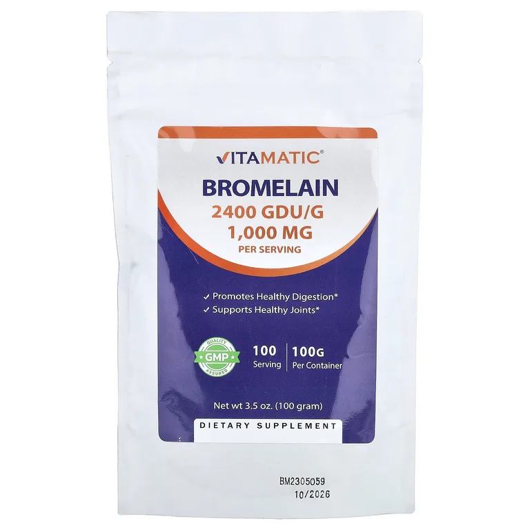 Vitamatic, бромелаин, 100 г (3,5 унции)