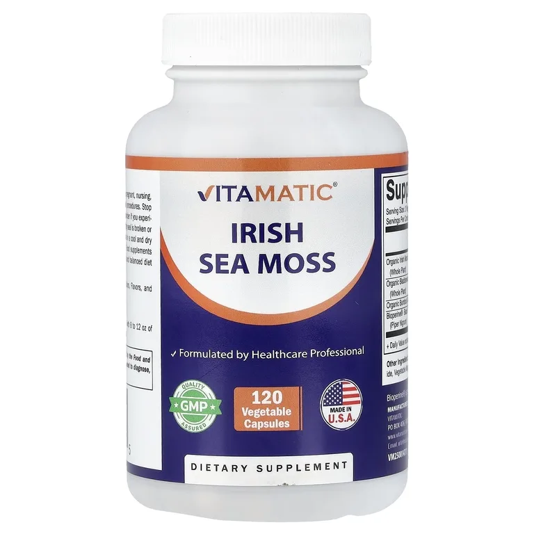 Vitamatic, Ирландский морской мох, 120 растительных капсул