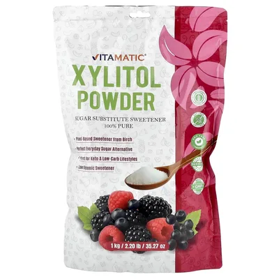 Vitamatic, ксилитол в порошке, 35,27 унции (1 кг)