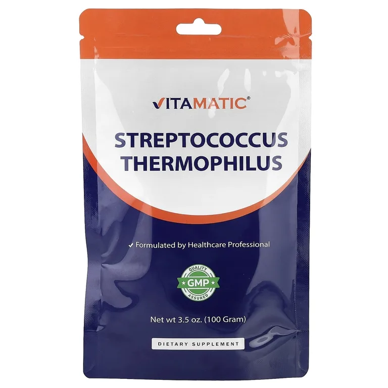 Vitamatic, термофильный стрептококк (Streptococcus thermophilus), 100 г (3,5 унции)