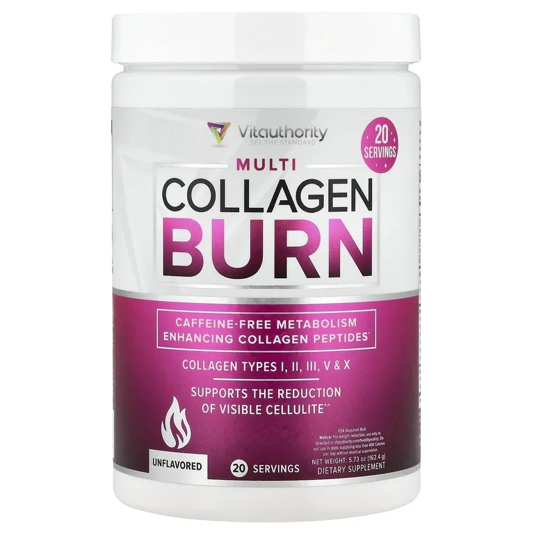 Vitauthority, Multi Collagen Burn, без добавок, 162,4 г (5,73 унции)