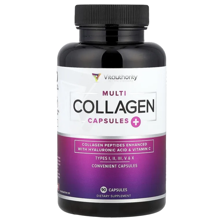 Vitauthority, Multi Collagen Capsules+, коллаген, 90 капсул