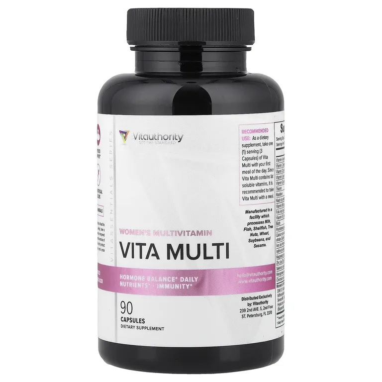 Vitauthority, Vita Multi, мультивитамины для женщин, 90 вегетарианских капсул