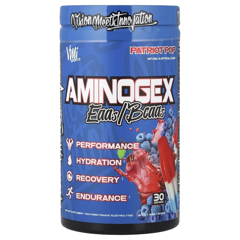 VMI Sports, Aminogex, EAA / BCAA, Patriot Pop, 525 г (18,52 унции)