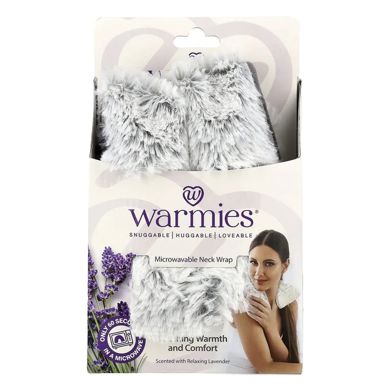 Warmies, повязки для шеи, которые можно использовать для микроволновой печи, серо-зелёный, расслабляющая лаванда, 1 шт.