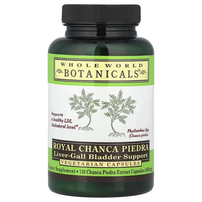 Whole World Botanicals, королевская камнеломка (Chanca Piedra), для поддержки здоровья печени и желчного пузыря, 400 мг, 120 вегетарианских капсул