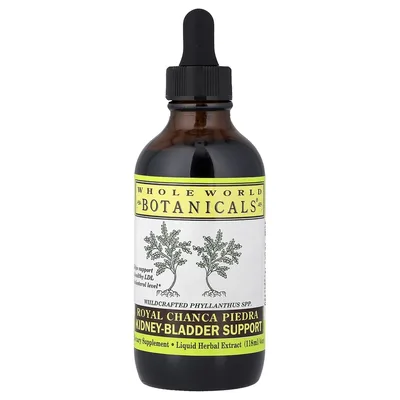 Whole World Botanicals, королевская камнеломка (Chanca Piedra) для поддержки почек и желчного пузыря, 118 мл (4 унции)