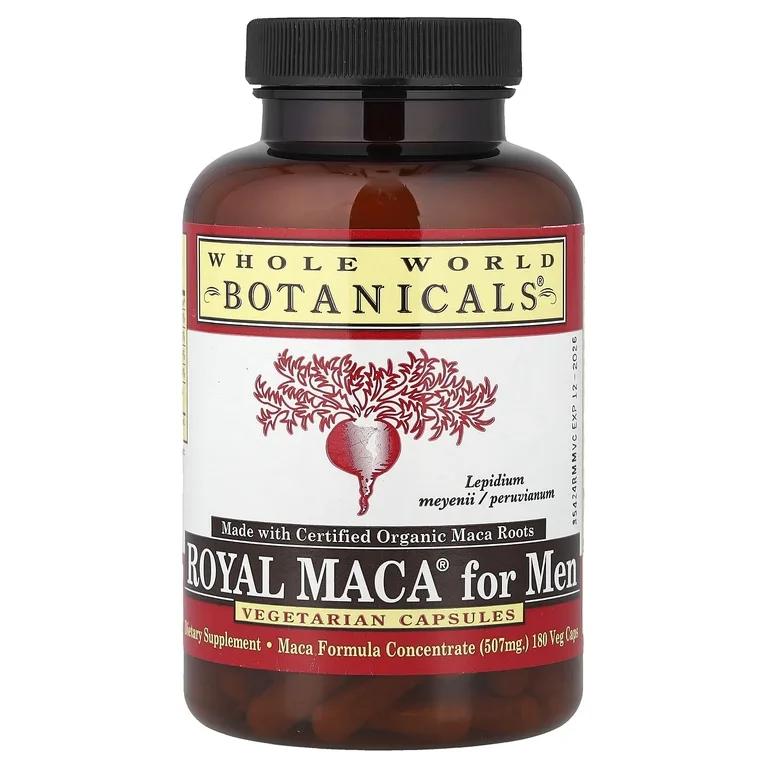 Whole World Botanicals, королевская мака, для мужчин, 180 вегетарианских капсул