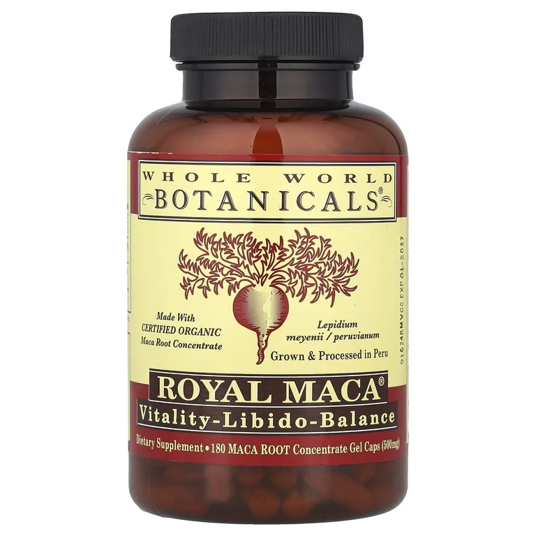 Whole World Botanicals, перуанская мака, 180 желатиновых капсул