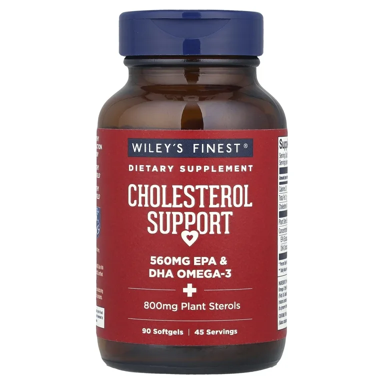 Wiley's Finest, омега-3 для здорового уровня холестерина, 90 желатиновых капсул