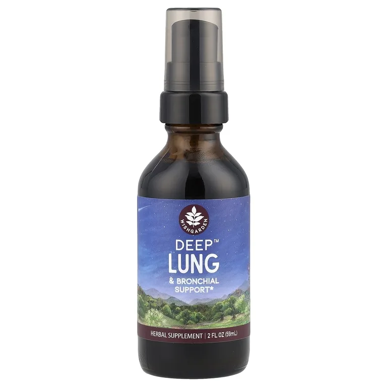 WishGarden Herbs, Deep Lung ™ для поддержки бронхов, 59 мл (2 жидк. Унции)