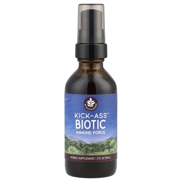 WishGarden Herbs, Kick-Ass ™ Biotic, Immune Force, 59 мл (2 жидк. Унции)