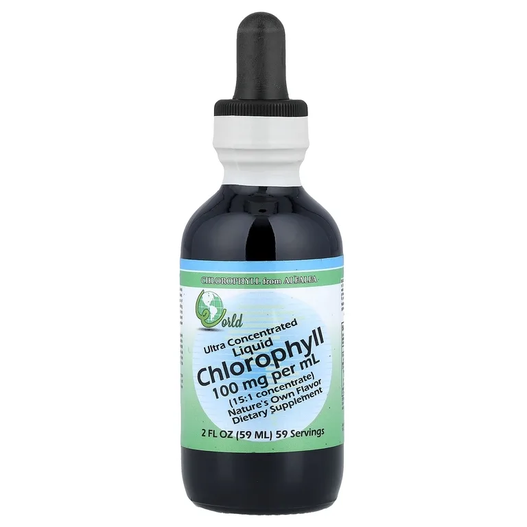 World Organic, ультраконцентрированный жидкий хлорофилл, 59 мл (2 жидк. унции)
