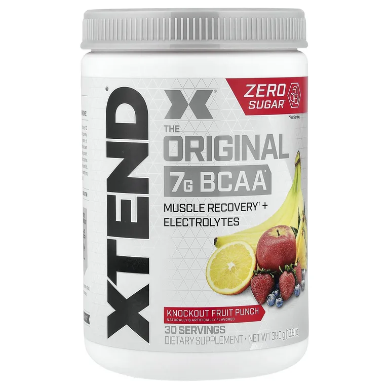 XTEND, 7 г аминокислот с разветвлённой цепью, фруктовый пунш, 390 г (13,8 унции)