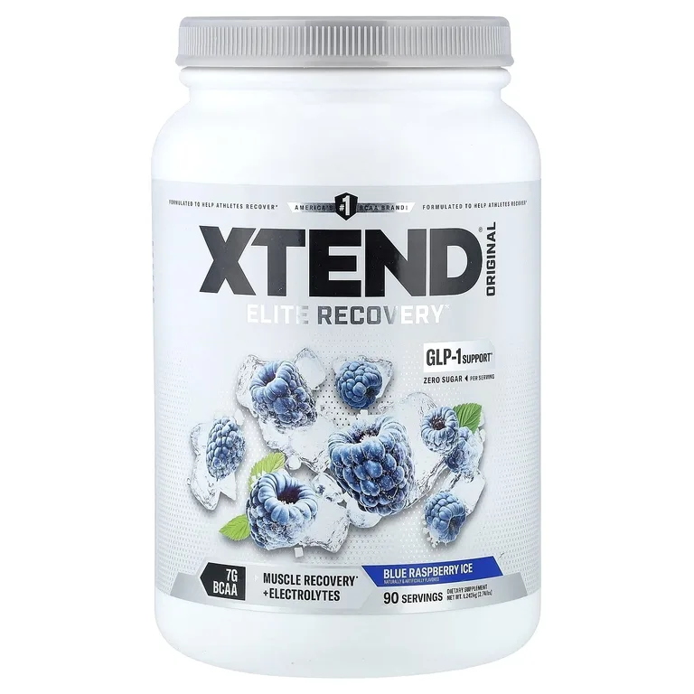 XTEND, 7 г аминокислот с разветвлённой цепью, со вкусом голубой малины, 1242 кг (2,74 фунта)