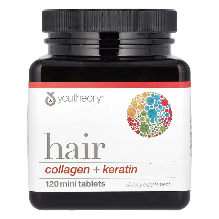 Youtheory, Hair, коллаген и кератин, 120 мини-таблеток