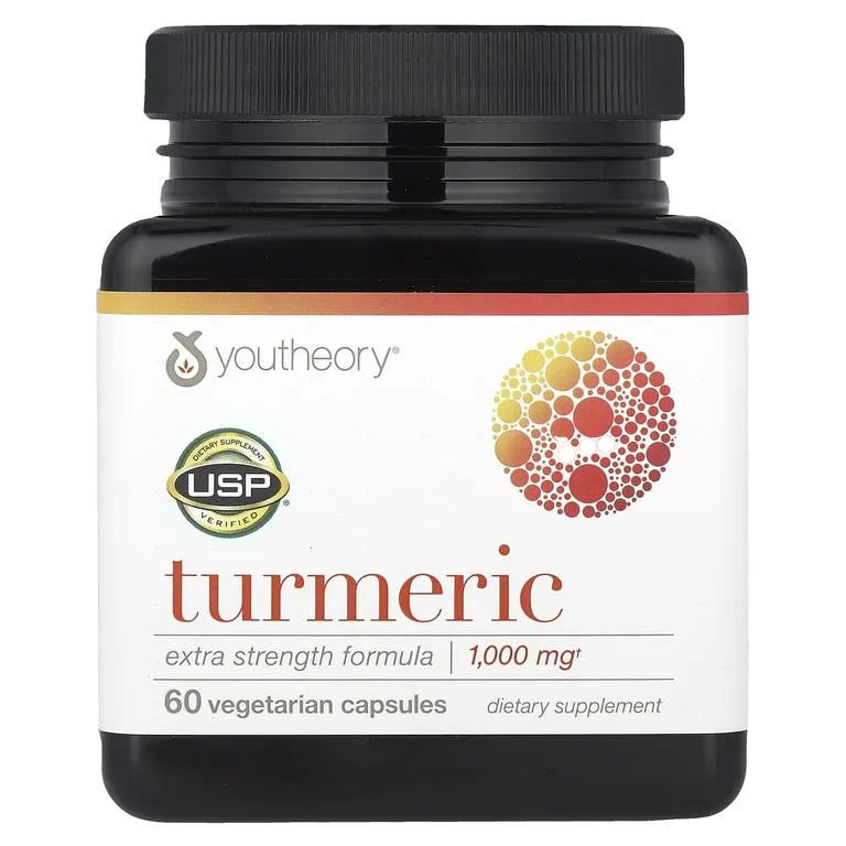 Youtheory, куркума, 60 вегетарианских капсул