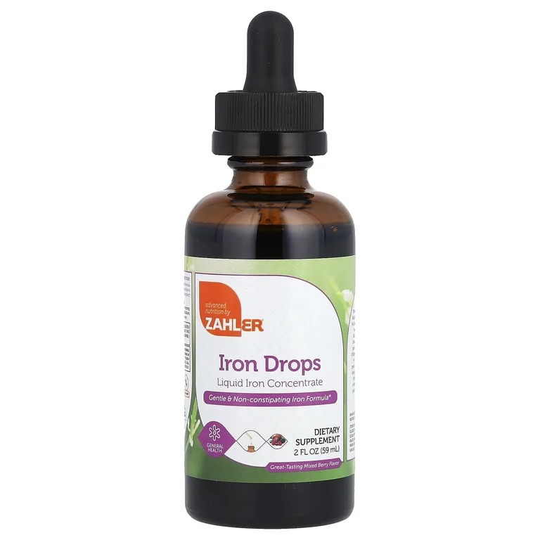 Zahler, Iron Drops, ягодное ассорти с великолепным вкусом, 59 мл (2 жидк. унц.)