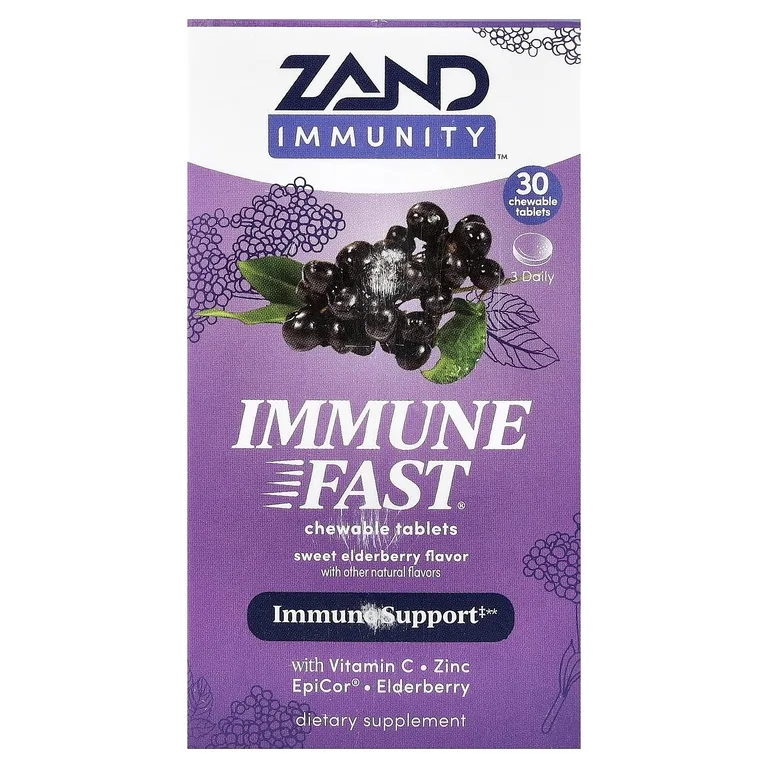 Zand, Immune™ Immune Fast, сладкая бузина, 30 жевательных таблеток