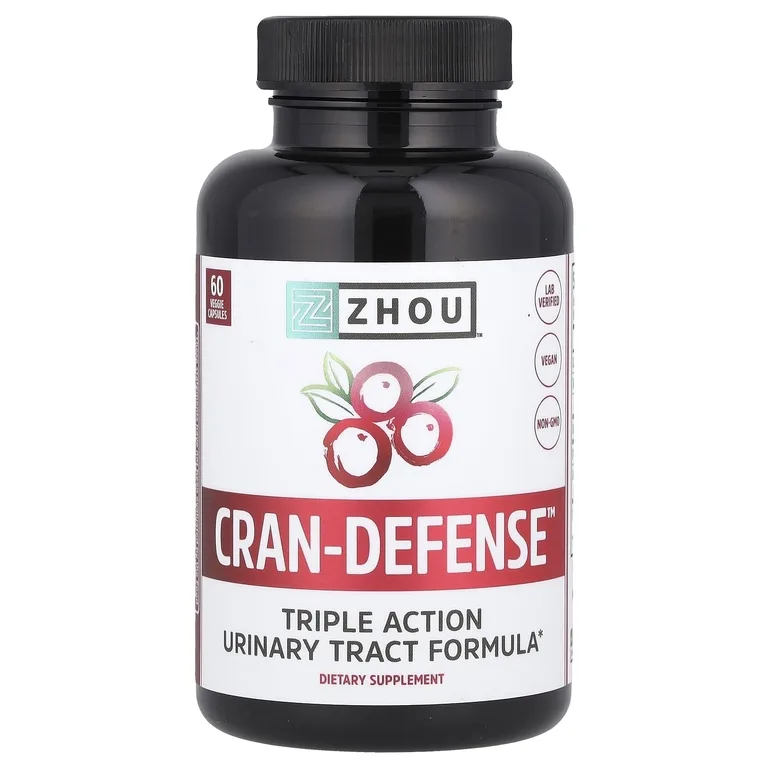 Zhou Nutrition, D-манноза + клюква, 60 растительных капсул