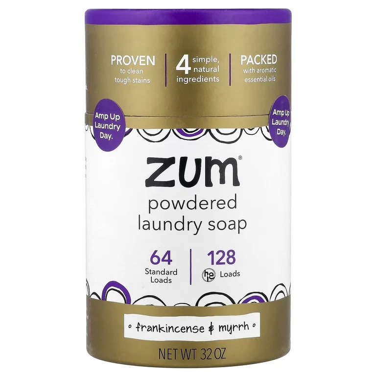ZUM, Порошковое мыло для стирки, ладан и мирра, 32 унции